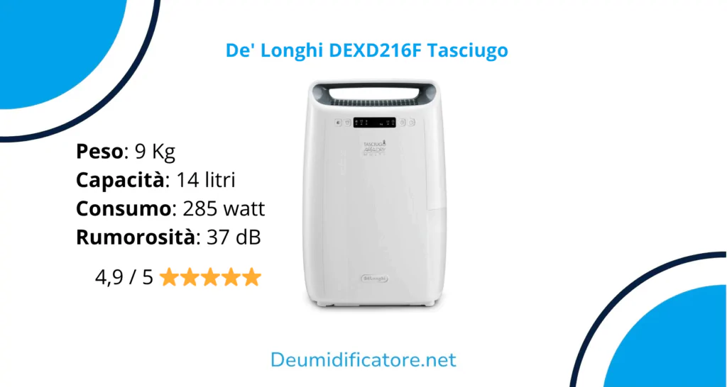 De' Longhi DEXD216F Tasciugo