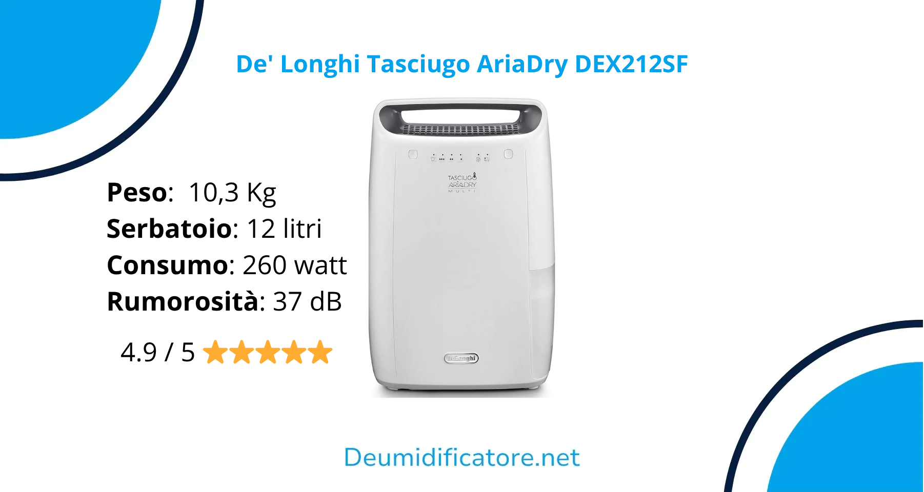 De' Longhi Tasciugo AriaDry DEX212SF
